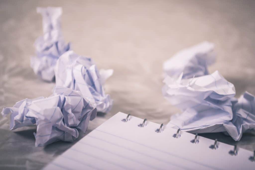 Pile of crumpled papers